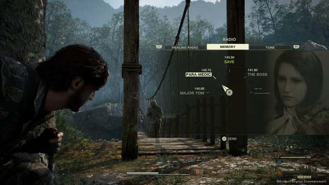 A screenshot of MGS 3's remake.