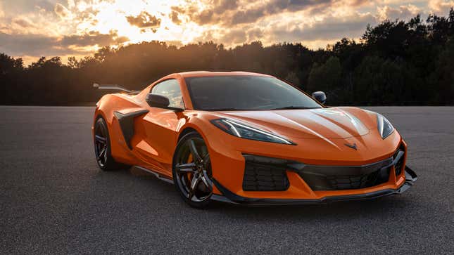 An orange Corvette supercar 