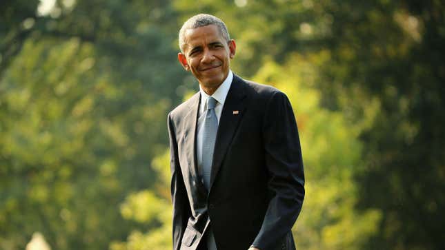 President Barack Obama as he returns to the White House following a trip to the Arctic Circle on September 3, 2015 in Washington, DC.