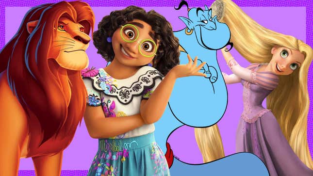 Disney characters in a group