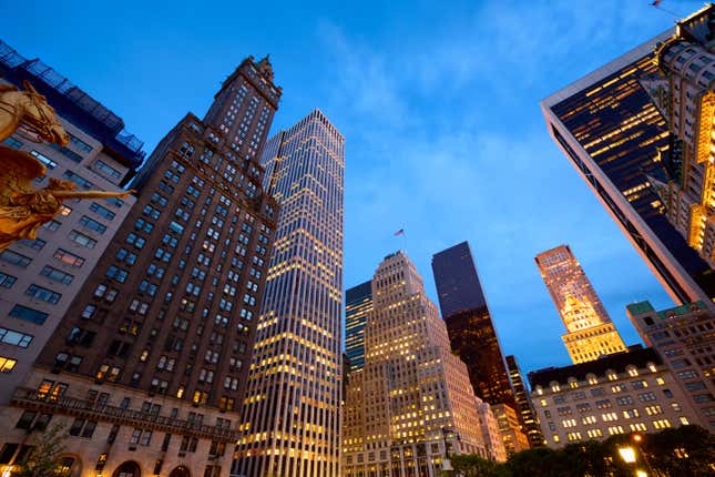 5th Avenue at dusk, Manhattan, New York City