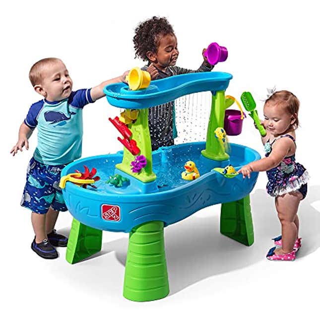 Image for article titled Step2 Rain Showers Splash Pond Water Table | Kids Water Play Table with 13-Pc Accessory Set, Now 12% Off