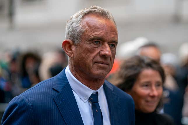 US Secretary of Health and Human Services nominee Robert F. Kennedy Jr. departs the New York Stock Exchange (NYSE) on December 12, 2024 in New York City. US President-elect Donald Trump rang the opening bell at the New York Stock Exchange on Thursday morning.