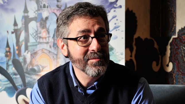 A photo of Warren Spector from 2012. 