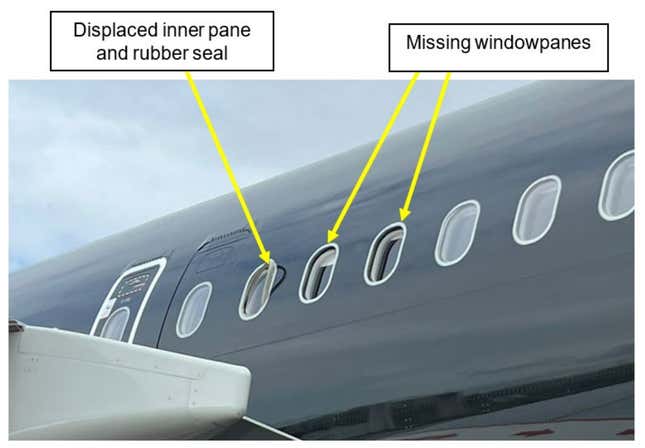 An image from the AAIB report showing the damage.
