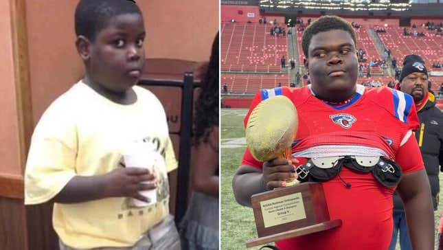 Image for article titled Remember the Popeye&#39;s Kid Who Went Viral? Well, He&#39;s a State Champion Football Player Now