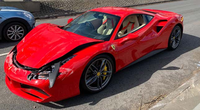 Image for article titled Driver Buys Ferrari Then Crashes It In Less Than Two Miles