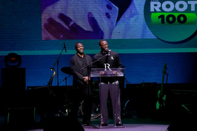 Edwin Hodge and Aldis Hodge speak onstage during The Root 100 2024 Gala at The Apollo Theater on December 05, 2024 in New York City. 