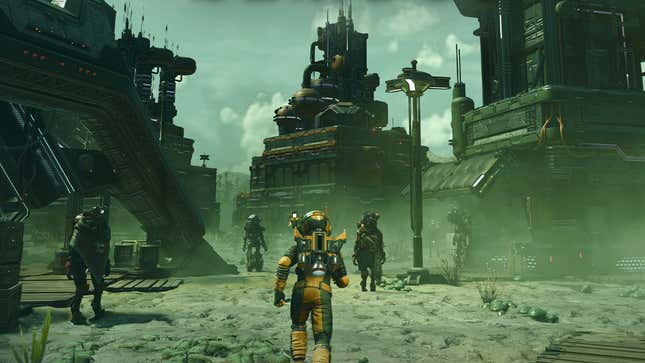 An explorer runs through a colony.