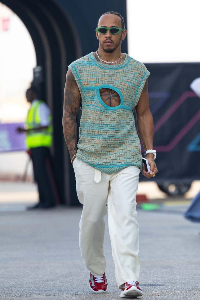 Image for article titled Best-dressed Black Man? Formula 1 Racer Lewis Hamilton&#39;s Tightest Looks