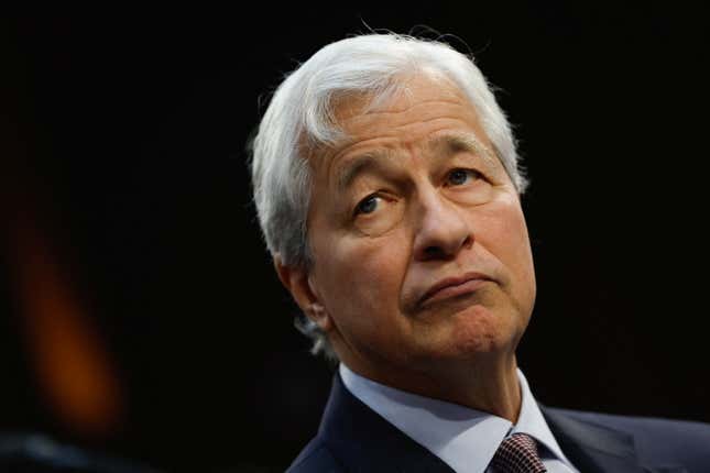 JPMorgan Chase CEO and Chairman Jamie Dimon cocks his head