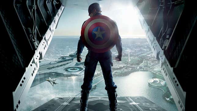 Chris Evans as Steve Rogers in Captain America: The Winter Soldier.