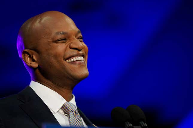 Maryland Gov.-elect Wes Moore speaks to supporters at an election night event in Baltimore, Md., Tuesday, Nov. 8, 2022.