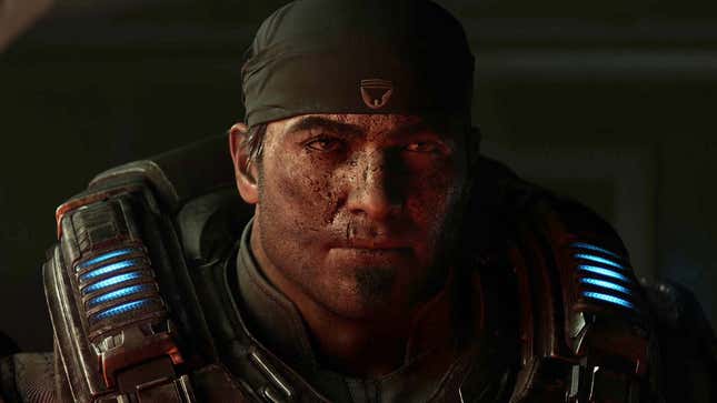 A young-looking Marcus Fenix from Gears of War is seen.