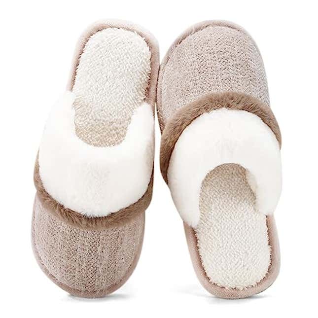 Image for article titled Cozy Slippers for Women Indoor and Outdoor Fuzzy House Shoes with Memory Foam Anti-Skid Sole Gifts for Women Mom Ladies her, Now 57% Off