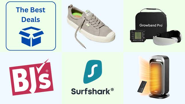 Image for article titled Best Deals of the Day: BJ’s, Cariuma, Dreo, Growband Pro, Surfshark VPN & More