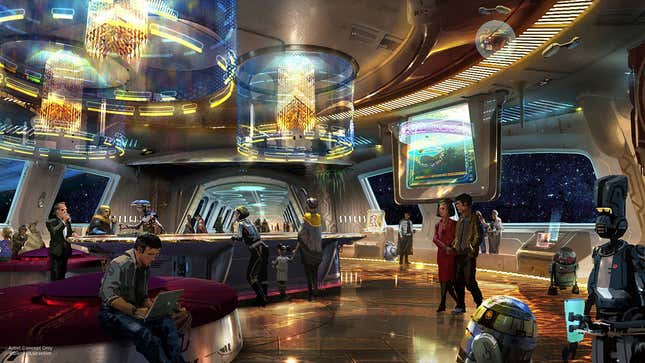 The Star Wars hotel lobby.