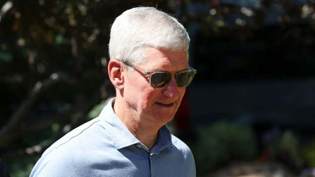 Tim Cook, CEO of Apple, attends the Allen & Company Sun Valley Conference on July 08, 2022 in Sun Valley, Idaho