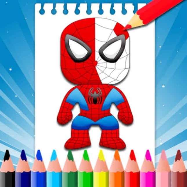 Image for article titled Super hero Coloring Pages, Now 50% Off