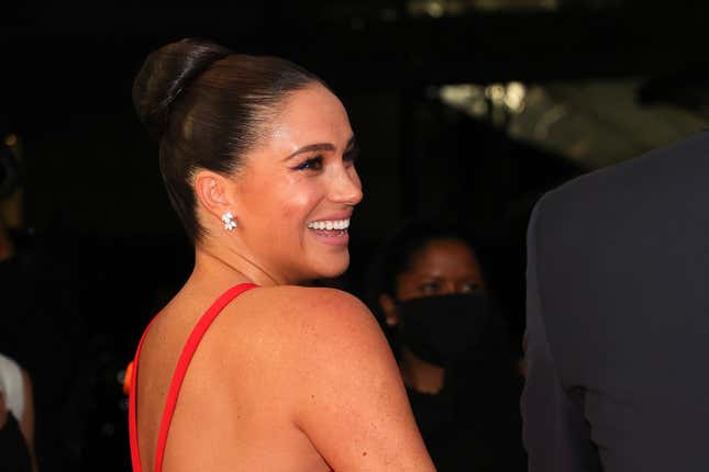 NEW YORK, NEW YORK - NOVEMBER 10: Meghan, Duchess of Sussex attends the 2021 Salute To Freedom Gala at Intrepid Sea-Air-Space Museum on November 10, 2021 in New York City. (Photo by Dia Dipasupil/Getty Images)