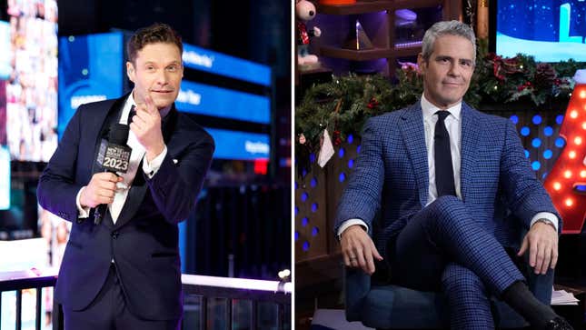 Image for article titled Ryan Seacrest Thinks Andy Cohen Was Being a Mean Girl During Their New Year's Eve Specials