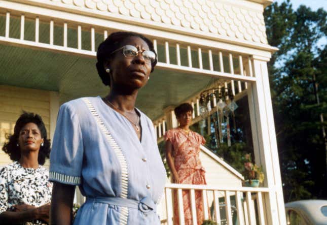 Whoopi Goldberg and Margaret Avery on the set of “The Color Purple.”