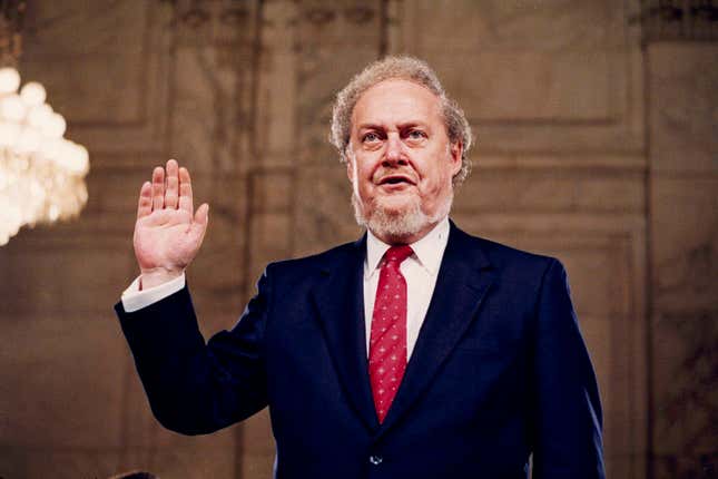 Bork before the Senate Judiciary Committee in 1987