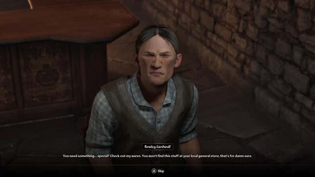 Rowley Eardwulf, the merchant for the Vile Lair, in Oblivion Remastered.