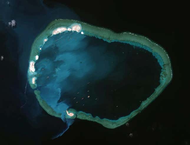 Mischief Reef in March 2015.