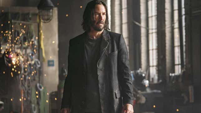 Keanu Reeves in The Matrix Resurrections. 