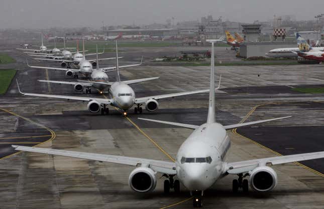 Airplanes at an airport