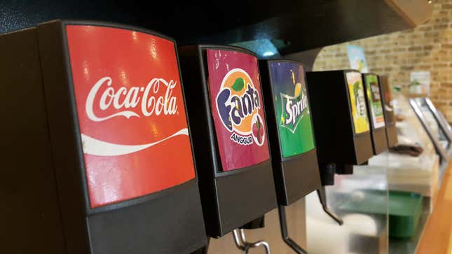Soda from a machine is different from soda in a can