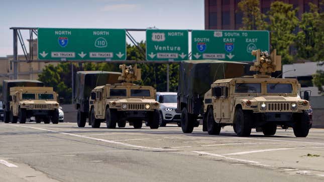 Image for article titled The National Guard Could Be Deployed To Deliver Cargo Out Of Ports In Southern California