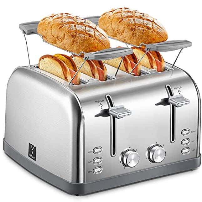 Image for article titled Brighten Your Morning with 50% Off the Yabano Toaster 4 Slice