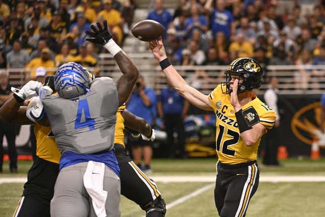 Brady Cook's Big Night Helps Missouri Hold Off Memphis