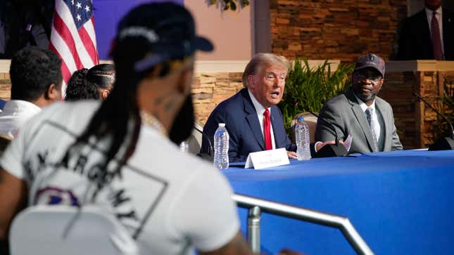 Image for article titled Trump Put Foot in Mouth At Detroit Church, White Man Who Threatened Maxine Waters Got Served, Republican Karen Tells Black People Where to Go, Super Mayor&#39;s Mess and More