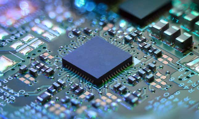 close-up photo of a computer chip