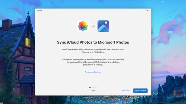 Photo and video syncing is one of the features offered by iCloud for Windows.