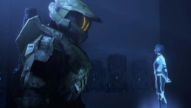 Master Chief chattet mit einer KI. 