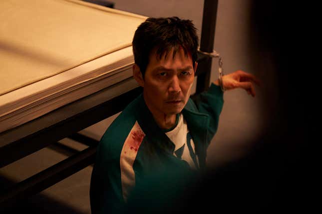 Seong Gi-hun looking dejected