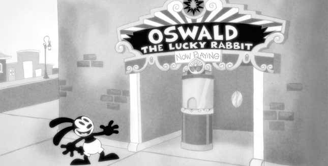 Oswald the Lucky Rabbit in Disney's new animated short.