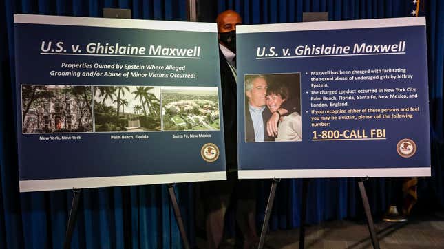 Image for article titled London Police Are Starting to Suspect That Ghislaine Maxwell and Jeffrey Epstein Might Have Broken Some Laws