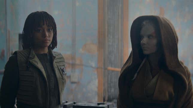 Osha (Amandla Stenberg) and Jecki (Dafne Keen) on The Acolyte.