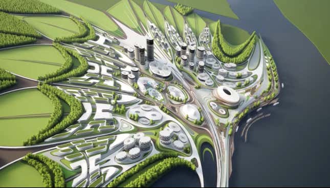 Zaha Hadid Architects’ vision of Liberland.