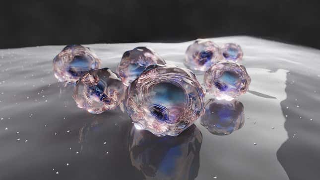 An artist's impression of induced pluripotent stem cells.