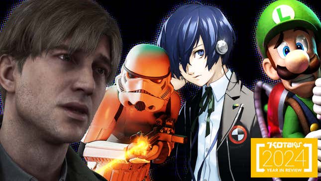 An image shows James from Silent Hill, a Stormtrooper, and other characters. 