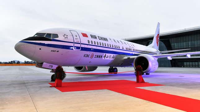 An Air China-operated Boeing 737 Max 8