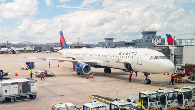 Delta airplane at Hartsfield-Jackson International Airport