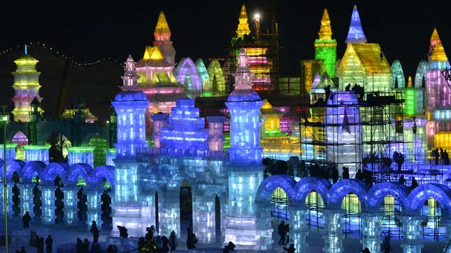 An enormous ice castle worthy of China’s biggest bank