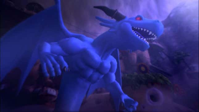 Ein Screenshot des Titelschattens von Blue Dragon.